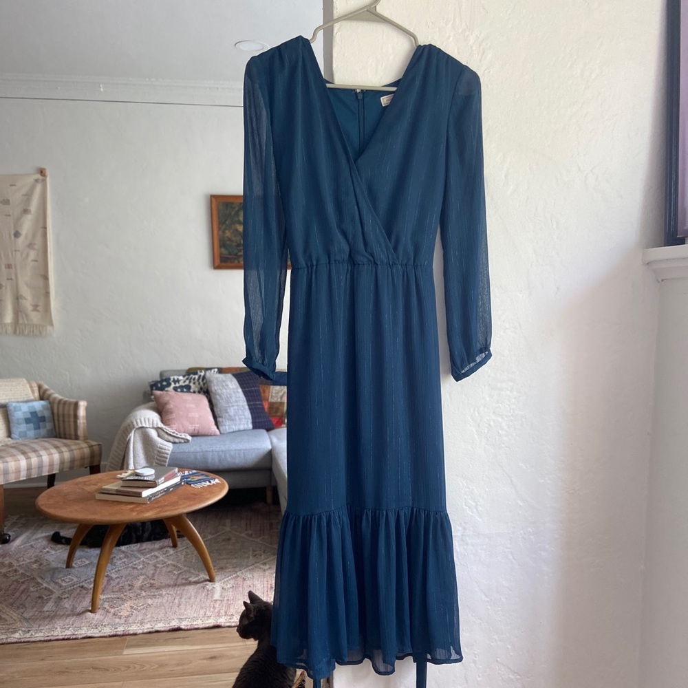 Silky sheer sparkly J Crew dress